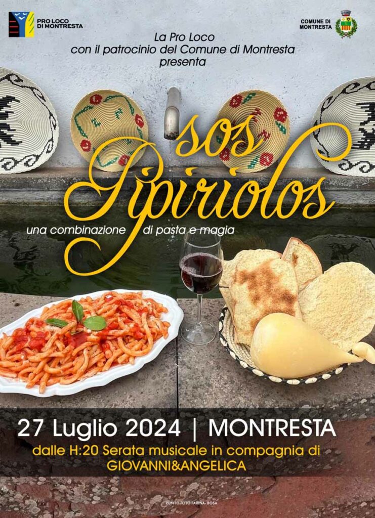 Manifesto e programma della Sagra de Sos Pipiriolos 2024 a Montresta